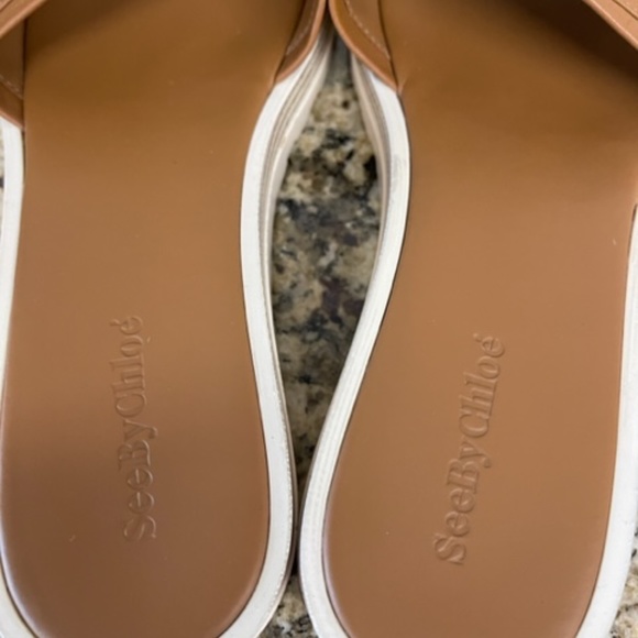 Tan See By Cole Platform Slide Sandal, size 8, Excellent Condition - Picture 2 of 7